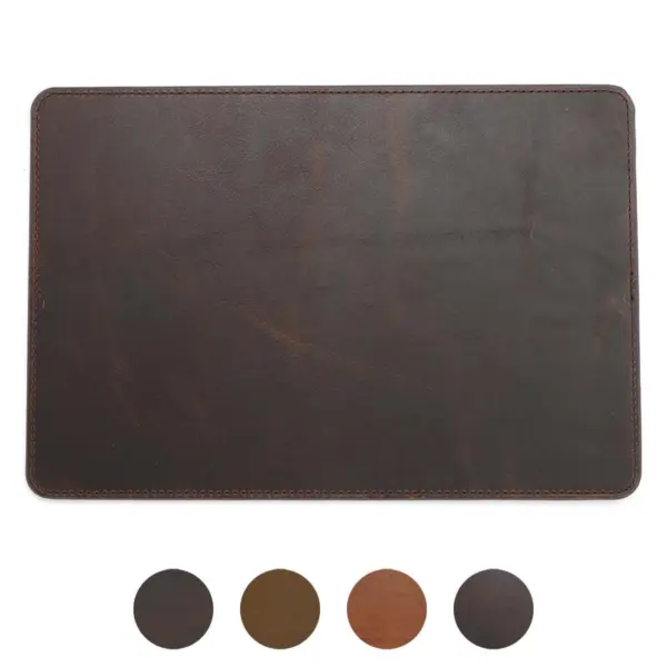 DASSARI Vintage Leather Valet Mat