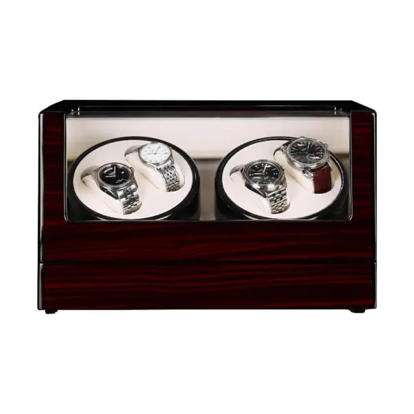 Mahogany & Ivory Winder For 4 Watches