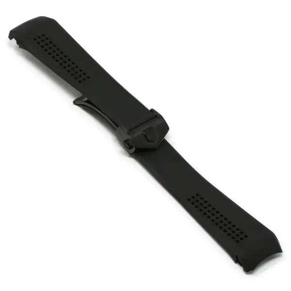 r.tag3 .1.mb Main Black Black Clasp StrapsCo Silicone Rubber Watch Band Strap For Tag Heuer Carrera Calibre