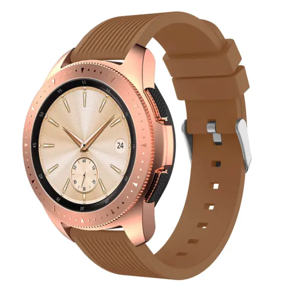 S.r18.2 Main Brown StrapsCo Silicone Rubber Watch Band Strap For Samsung Galaxy Watch 42mm