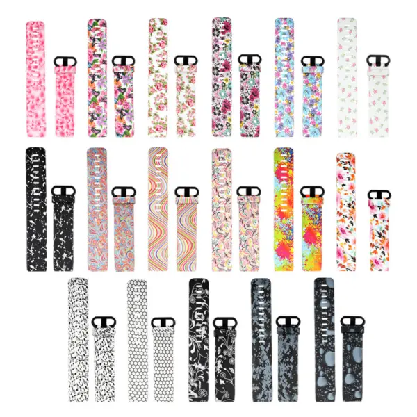 Fb.r38 All Colour StrapsCo Patterned Silicone Rubber Watch Band Strap For Fitbit Charge 3