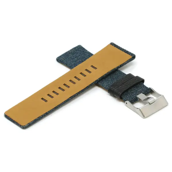 L.dz4.5 Cross Blue (Silver Buckle) All Colors StrapsCo Denim & Leather Watch Band Strap For Diesel