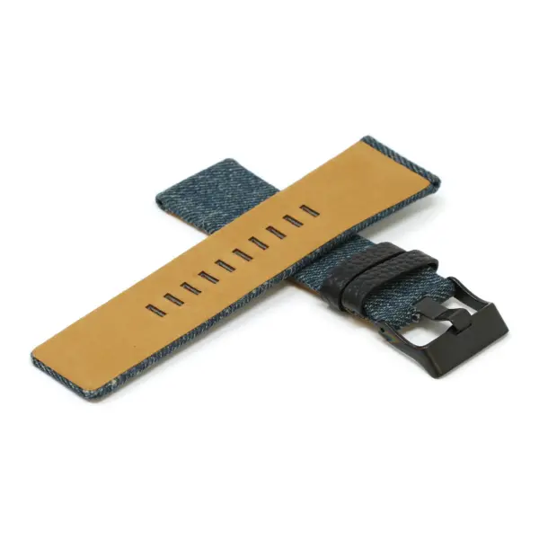 L.dz4.5.mb Cross Blue (Black Buckle) All Colors StrapsCo Denim & Leather Watch Band Strap For Diesel