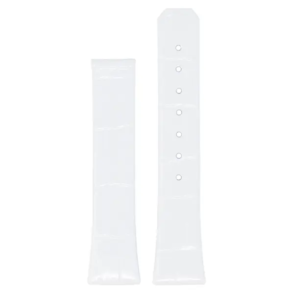 L.om1.22 White Up StrapsCo Croc Embossed Leather Watch Band Strap For Constellation 1,2,3