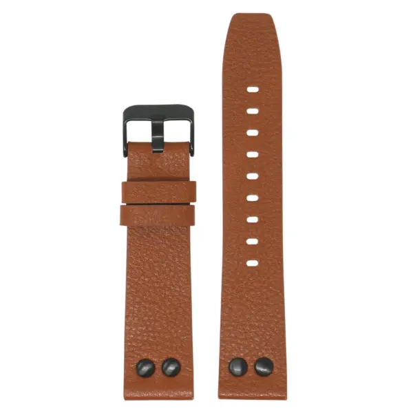 Fb.l25.8.mb Main Brown StrapsCo 23mm Textured Leather Watch Band Strap With Rivets