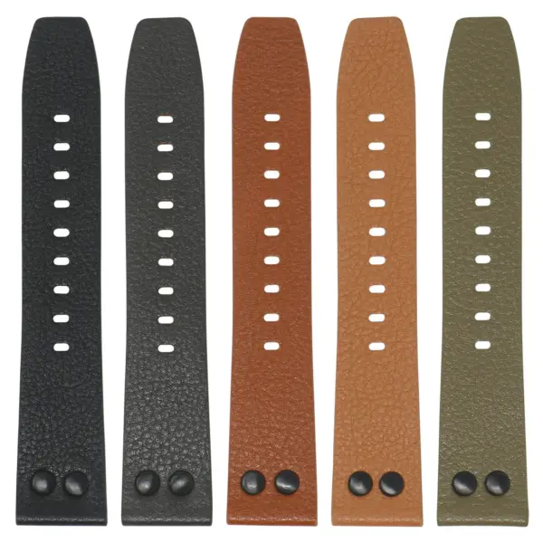Fb.l25.mb All Colors StrapsCo Textured Leather Watch Band Strap With Rivets For Black Fitbit Versa 2 Lite