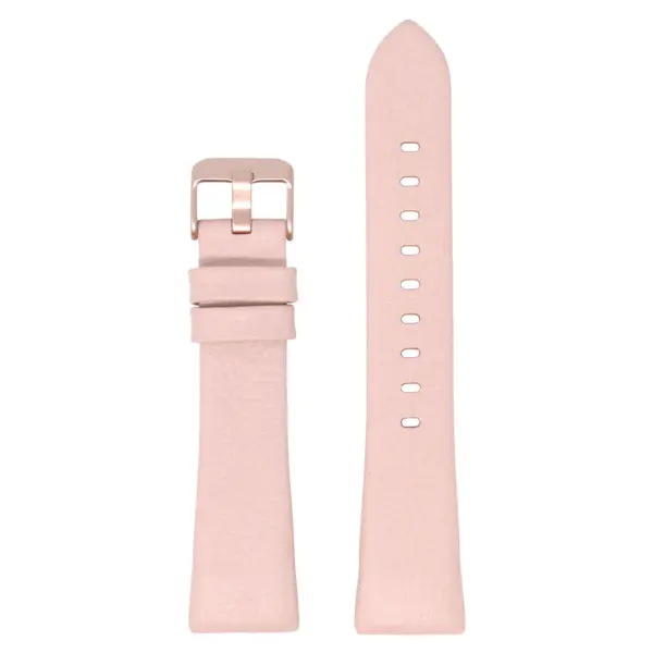 Fb.l17.13.rg Main Pink (Rose Gold Buckle) StrapsCo Textured Leather Watch Band Strap For Fitbit Charge 3
