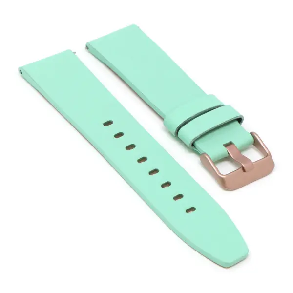 Lmx.fb.l22.11.rg Angle Mint Green (Rose Gold Buckle) StrapsCo 23mm Smooth Leather Watch Band Strap W Black Buckle Fits Luminox