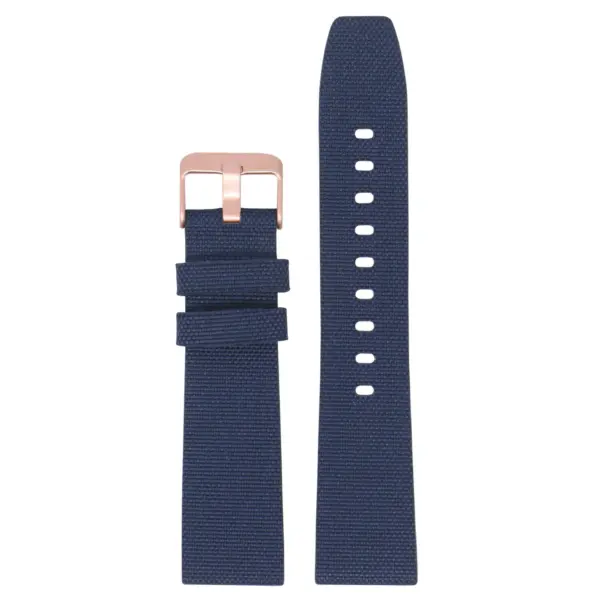 Lmx.fb.ny12.5.mb Up Navy Blue (Rose Gold Buckle) StrapsCo Nylon Watch Band Strap W Black Buckle Fits Luminox