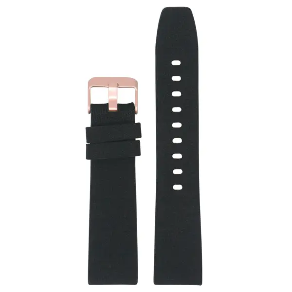 Fb.ny12.1.rg Up Black (Rose Gold Buckle) StrapsCo Nylon Watch Band Strap For Fitbit Versa Versa 2 Lite