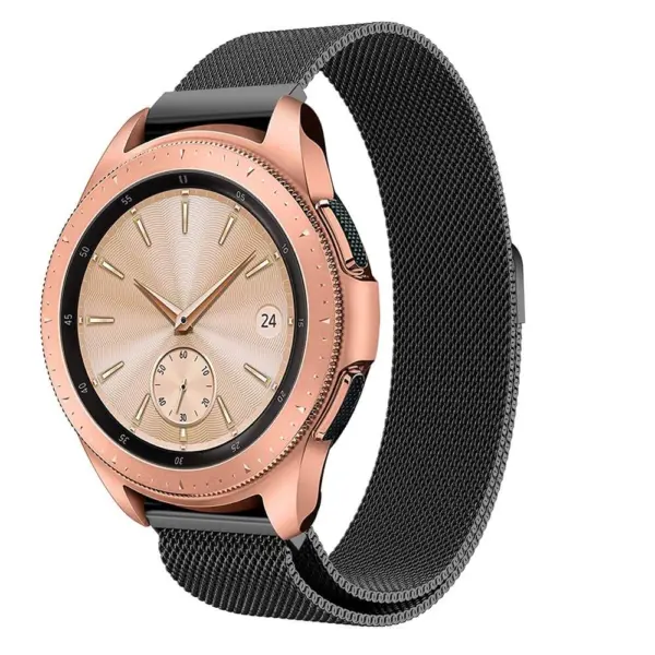 S.m9.mb.20 Main Black StrapsCo Milanese Mesh Watch Band Strap Compatible With Samsung Galaxy Watch, Galaxy Watch Active & Gear