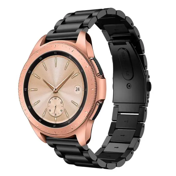 S.m8.mb.20 Main Black StrapsCo Stainless Steel Watch Band Strap Compatible With Samsung Galaxy Watch, Galaxy Watch Active & Gear