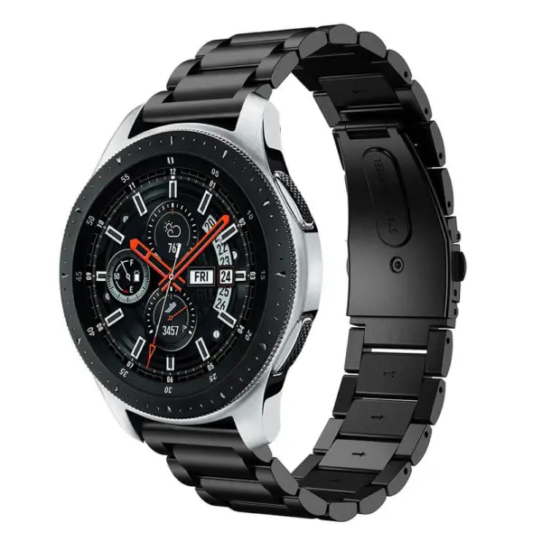 S.m8.mb.22 Main Black StrapsCo Stainless Steel Watch Band Strap Compatible With Samsung Galaxy Watch, Galaxy Watch Active & Gear