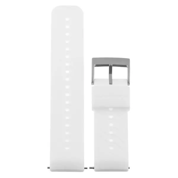 Su.r23 Main White (Silver Buckle) StrapsCo Silicone Rubber Watch Band Strap Compatible With Suunto Spartan Sport Wrist HR Baro