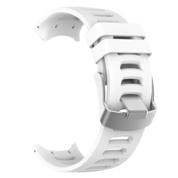 G.r28.22 Back White StrapsCo Silicone Rubber Replacement Watch Band Strap For Garmin Forerunner 610