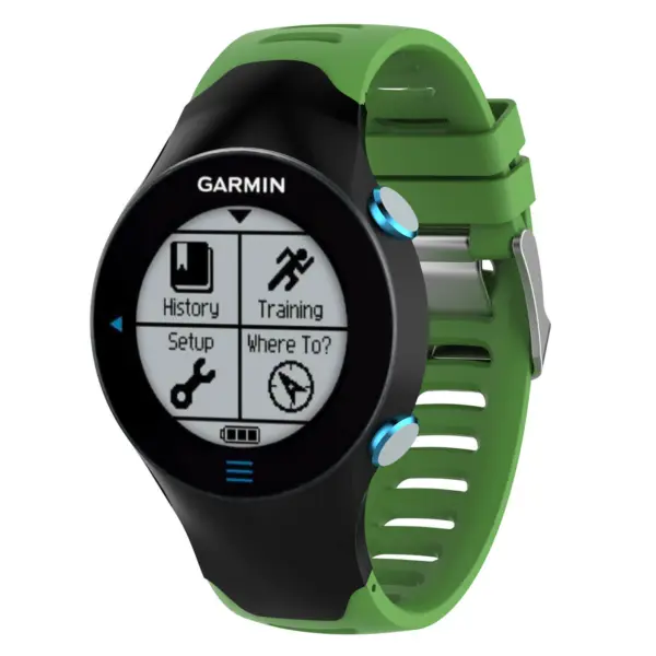 G.r28.11 Main Green StrapsCo Silicone Rubber Replacement Watch Band Strap For Garmin Forerunner 610
