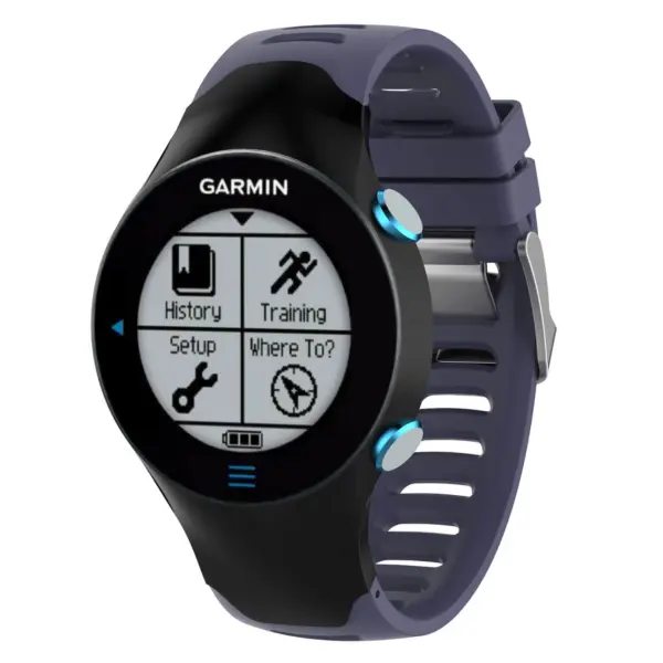 G.r28.18 Main Purple StrapsCo Silicone Rubber Replacement Watch Band Strap For Garmin Forerunner 610