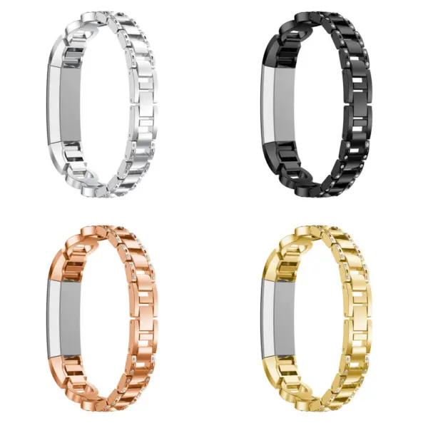 Fb.m89 All Colors StrapsCo Alloy Watch Bracelet Band Strap With Rhinestones For Fitbit Alta & Alta HR