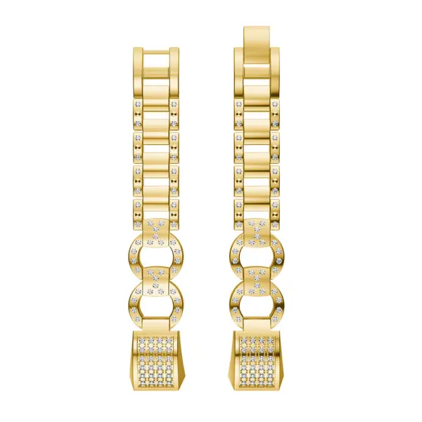 Fb.m89.yg Up Yellow Gold StrapsCo Alloy Watch Bracelet Band Strap With Rhinestones For Fitbit Alta & Alta HR