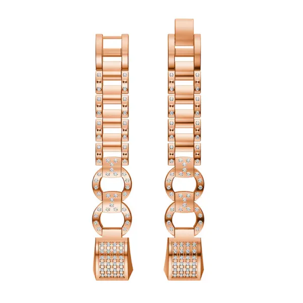 Fb.m89.rg Up Rose Gold StrapsCo Alloy Watch Bracelet Band Strap With Rhinestones For Fitbit Alta & Alta HR