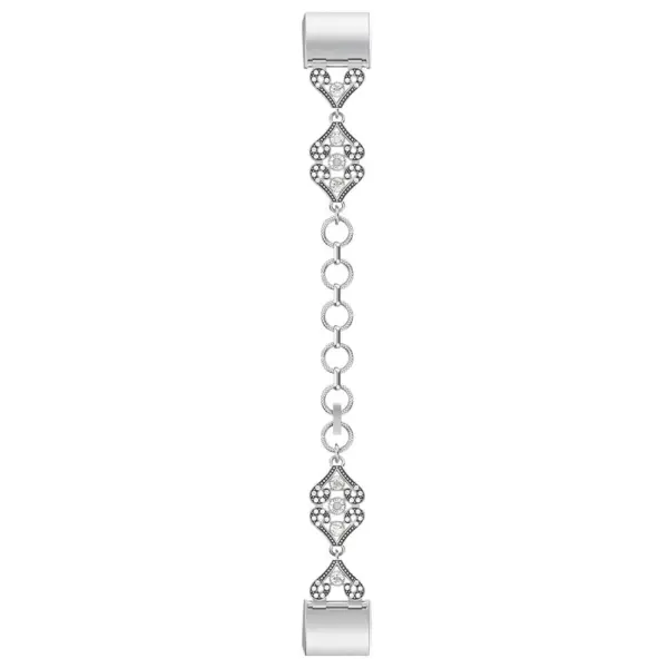Fb.m74.ss Up Silver StrapsCo Alloy Metal Watch Band Strap Jewelry Jewellery Bracelet With Rhinestones For Fitbit Charge 2