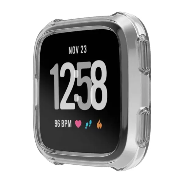 Fb.pc6.7 Front Silicone Shock Proof Case Fits Fitbit Versa In Grey
