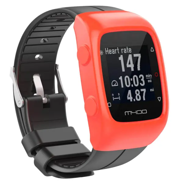 P.pc1.12 Front Silicone Case Fits Polar M400 M430 In Orange