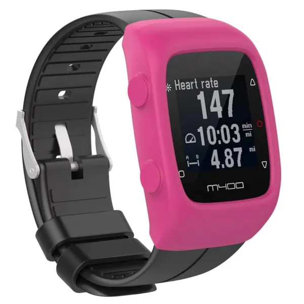 P.pc1.13a Front Silicone Case Fits Polar M400 M430 In Fuchsia