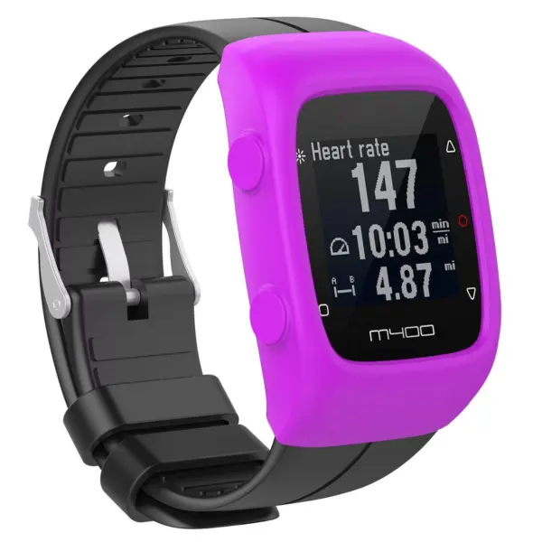 P.pc1.18 Front Silicone Case Fits Polar M400 M430 In Purple