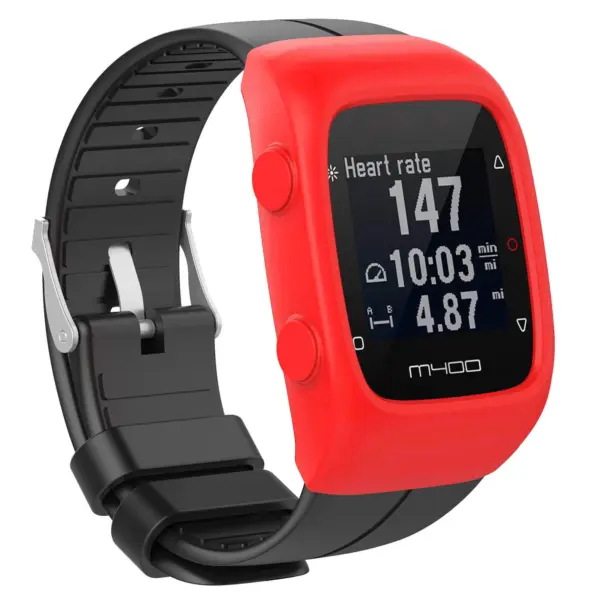 P.pc1.6 Front Silicone Case Fits Polar M400 M430 In Red
