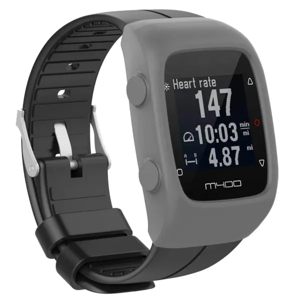 P.pc1.7 Front Silicone Case Fits Polar M400 M430 In Grey