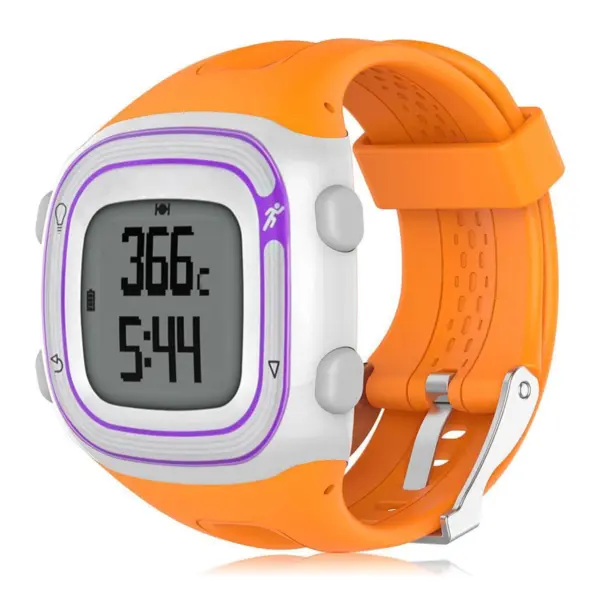 G.r19.12 Silicone Strap For Garmin Forerunner 10 15 In Orange 2