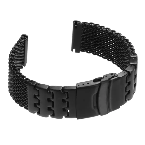 m5.mb Block Link Shark Mesh Strap in Matte Black pic 2