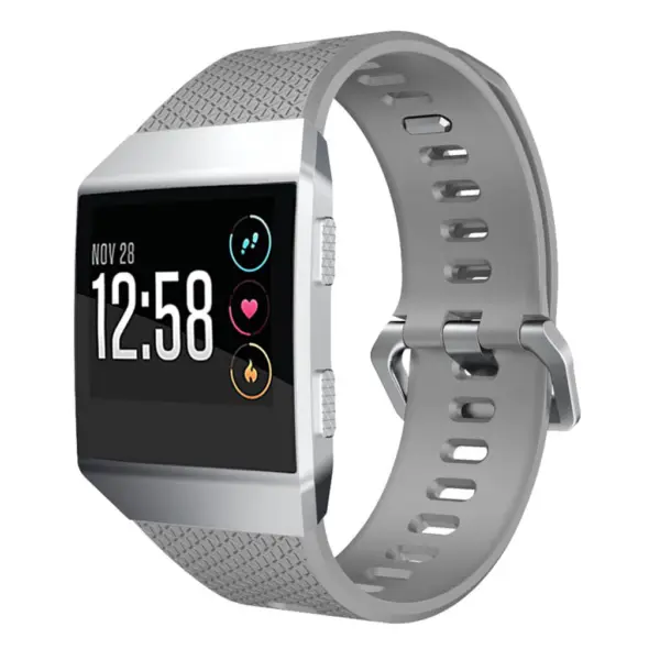 FIXfb.r18.7 Fitbit Ionic Silicone Rubber Sports Strap In Grey