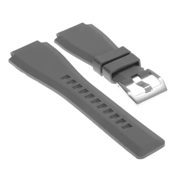 Pu7.7 Silcone Strap For Bell And Ross In Grey