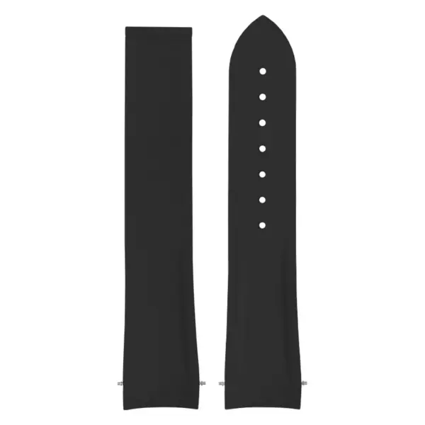r.om1.1 Main Black (No Clasp) Silicone Rubber Strap for Omega Seamaster Planet Ocean