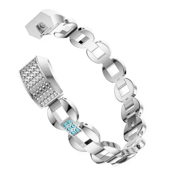 fb.m31.ss.5 Alta Bangle in Silver w Blue Rhinestone 2