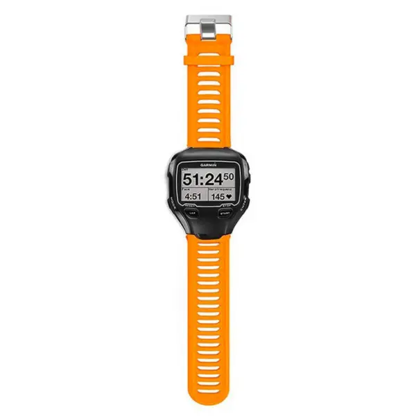 G.r7.12 Silicone Strap For Garmin Forerunner 910XT In Orange 2
