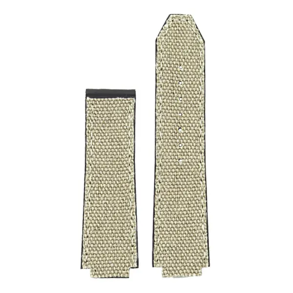 hb13.22 DASSARI Canvas Strap for Hublot Big Bang in White 3