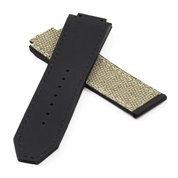 hb13.22 DASSARI Canvas Strap for Hublot Big Bang in White 2