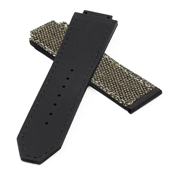 hb13.2 DASSARI Canvas Strap for Hublot Big Bang in Brown 2