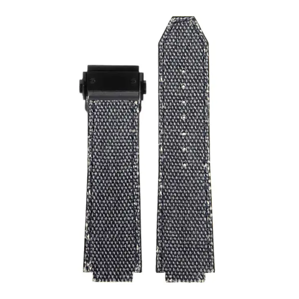 Hb.l3.5.mb DASSARI Canvas Strap For Hublot Big Bang W Matte Black Buckle In Blue 3