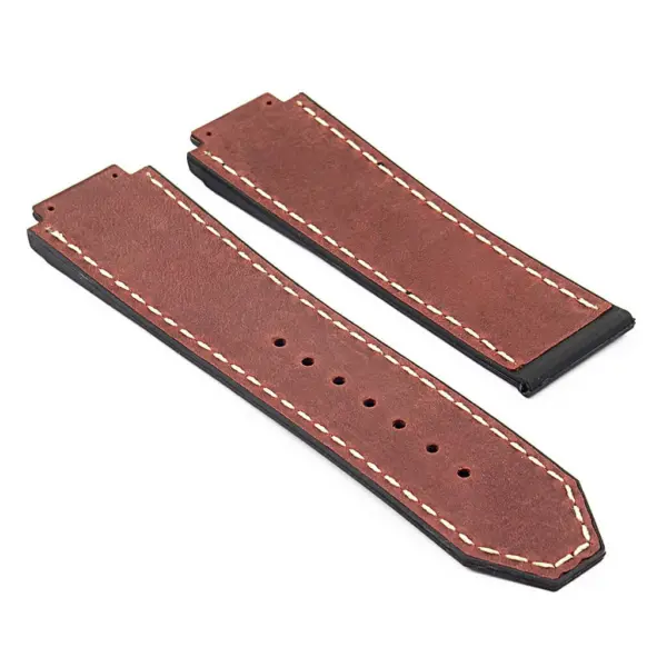 hbl1.8 DASSARI Vintage Leather Strap for Hublot Big Bang in Rust