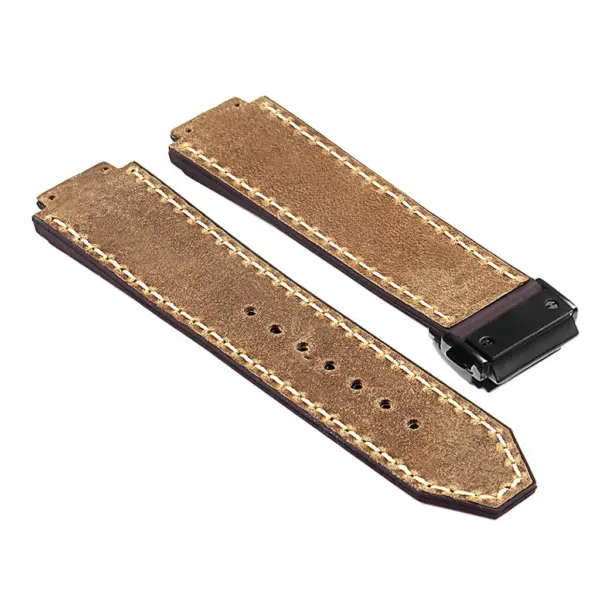 Hb.l1.17.mb DASSARI Suede Strap For Hublot Big Bang W Matte Black Buckle In Beige