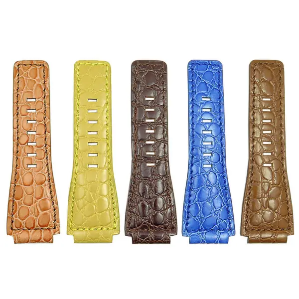 All Color br3 DASSARI Boulder Alligator Embossed Leather Strap for Bell and Ross