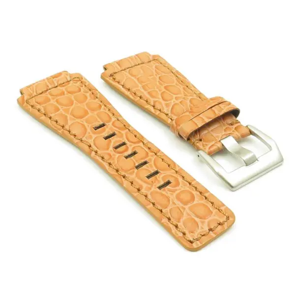 BR3.12 DASSARI Boulder Alligator Embossed Leather Strap for Bell and Ross in Orange