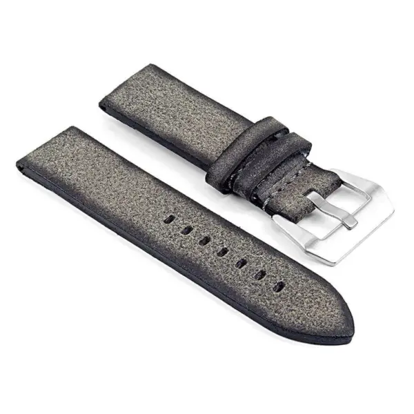 DASSARI Opus ps2.7 Thick Distressed Italian Leather Strap in Grey