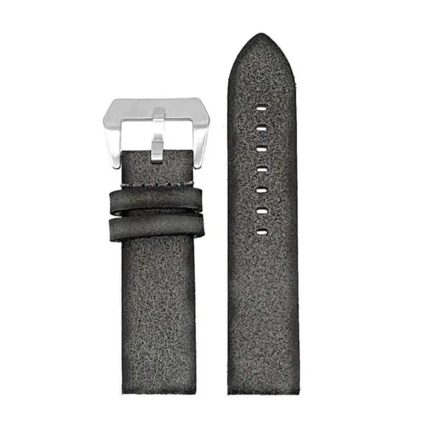 DASSARI Opus ps2.7 Thick Distressed Italian Leather Strap in Grey