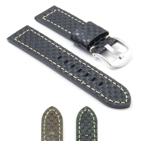 DASSARI Azure p400 Carbon Fiber Leather Strap Gallery