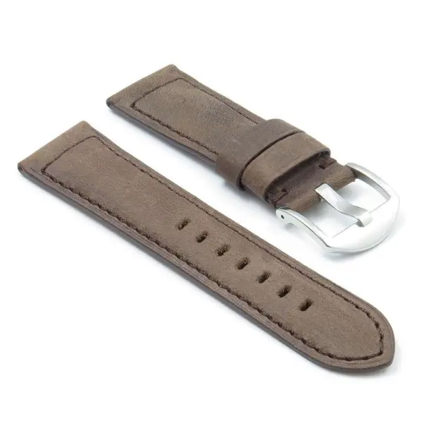 DASSARI Heritage p514.2 Padded Italian Leather Strap in Earth